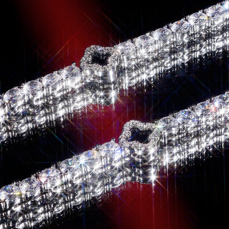 Four Leaf Clover Tennis Chain - 4mm - TONGSHOP / Length:16 / Length:18