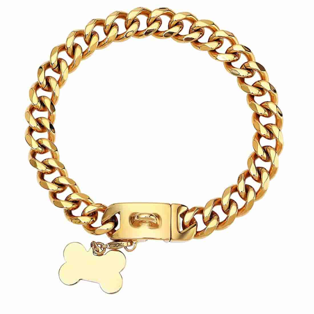 19mm Metal Collar Cuban Chain Dog Collar