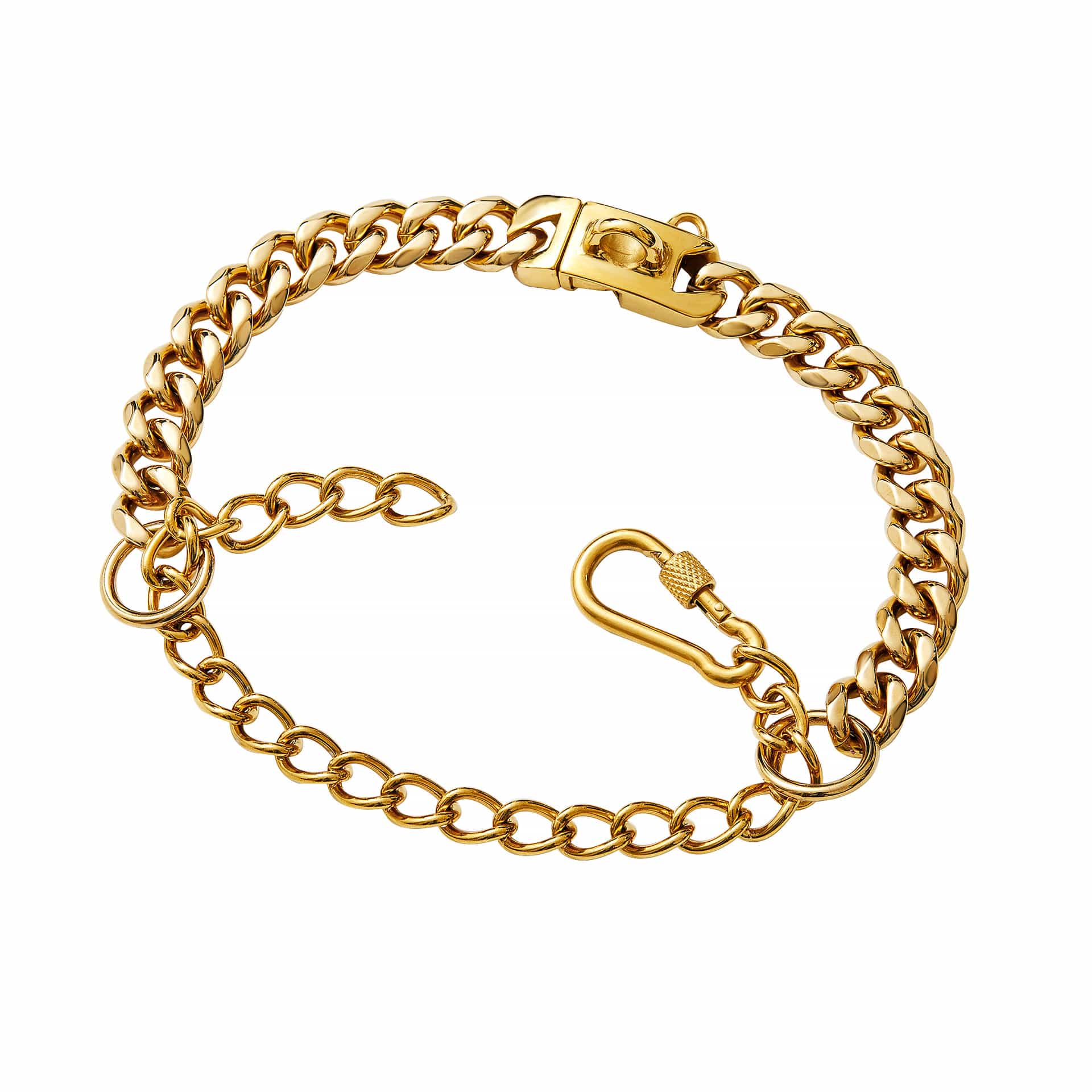 15mm Pet Dog Leash Adjustable Cuban Chain Collar