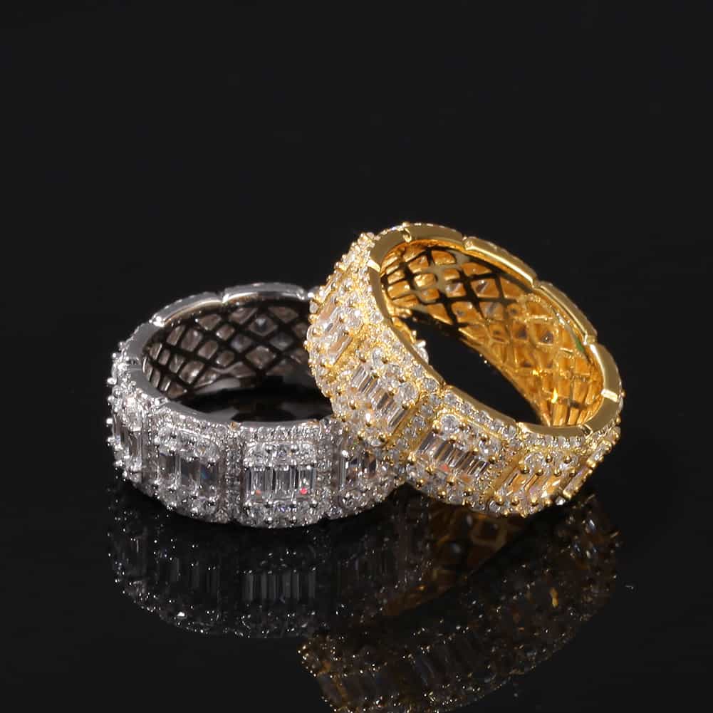 10MM Full Diamond Step - Cut Hip - Hop Ring - TONGSHOP