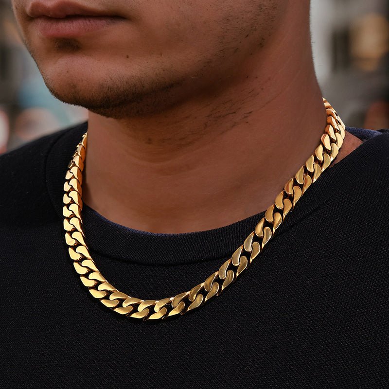 10mm Stainless Steel Miami Cuban Link Chain - TONGSHOP