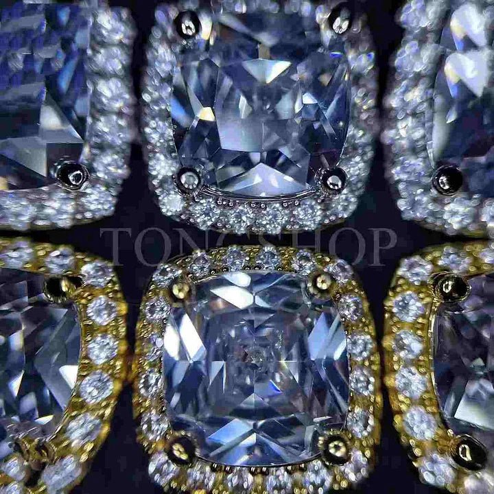 12mm Glacier Cluster Tennis Necklace - TONGSHOP