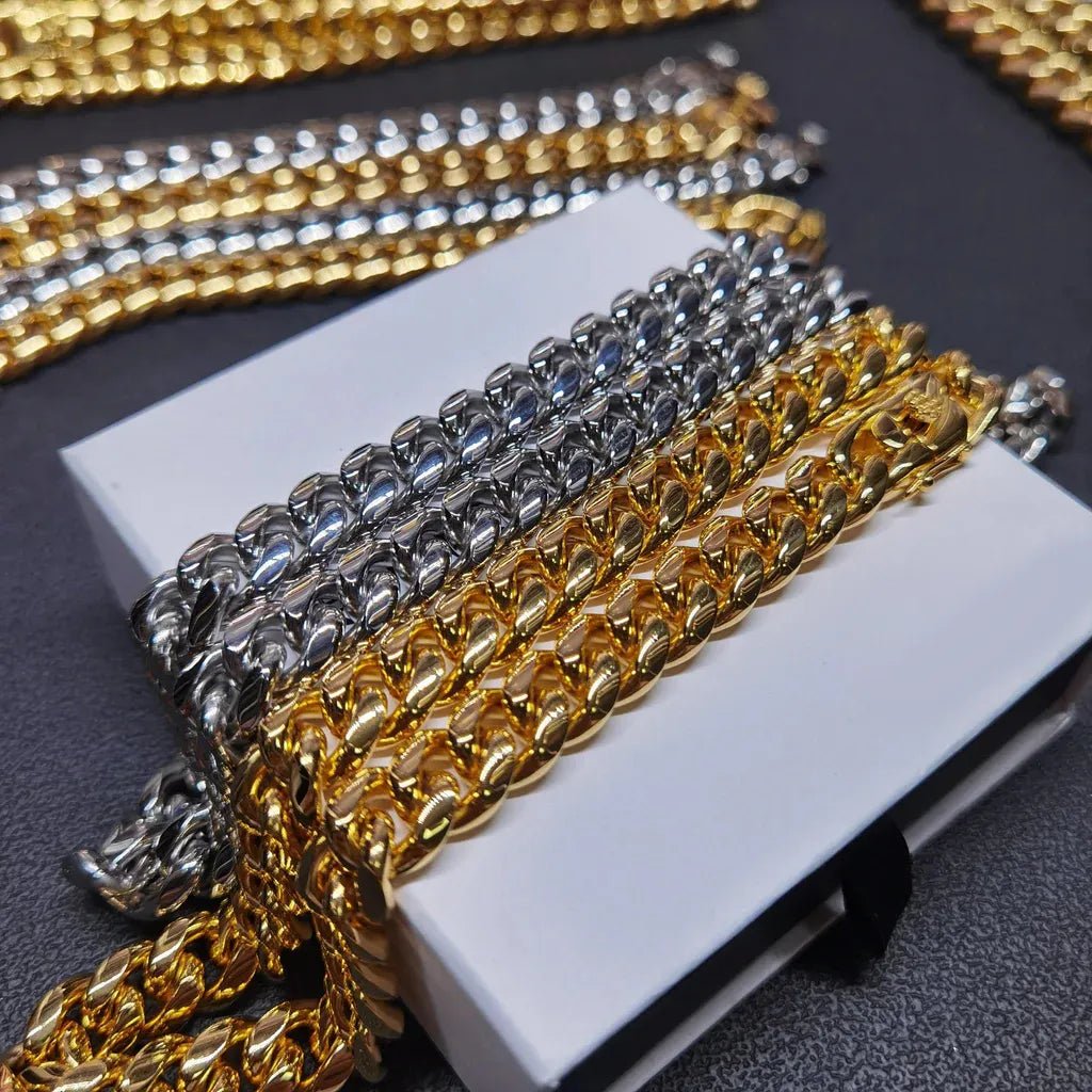 14MM 18K GOLD - PLATED CLASSIC MIAMI CUBAN LINK - TONGSHOP