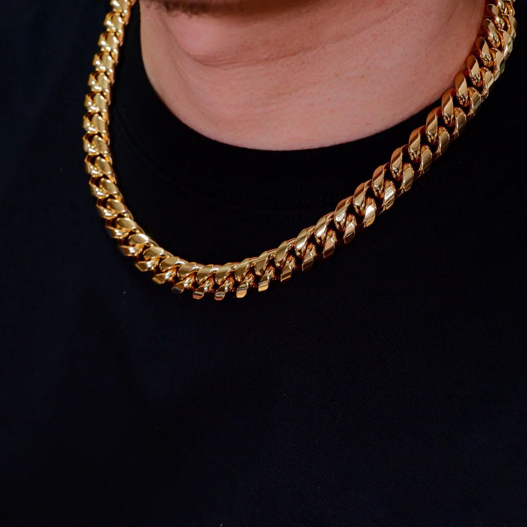 14MM 18K GOLD - PLATED CLASSIC MIAMI CUBAN LINK - TONGSHOP