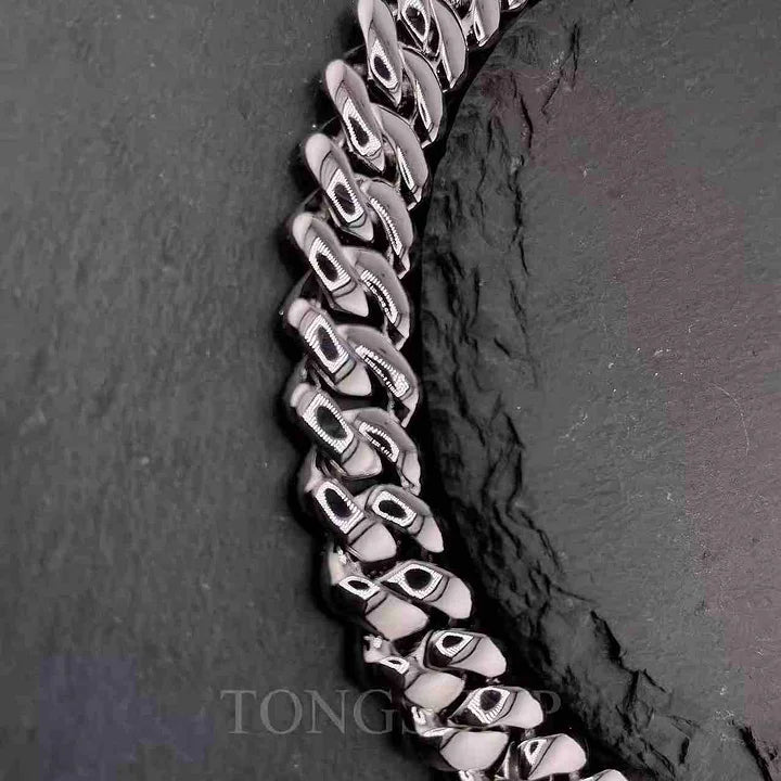 14MM Rhombus Cuban Full Diamond Bracelet - TONGSHOP