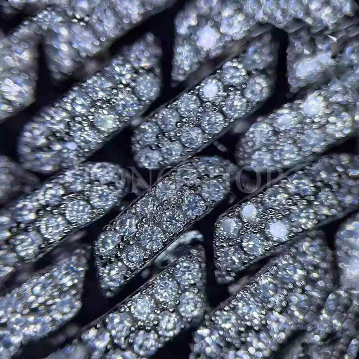 14MM Rhombus Cuban Full Diamond Bracelet - TONGSHOP