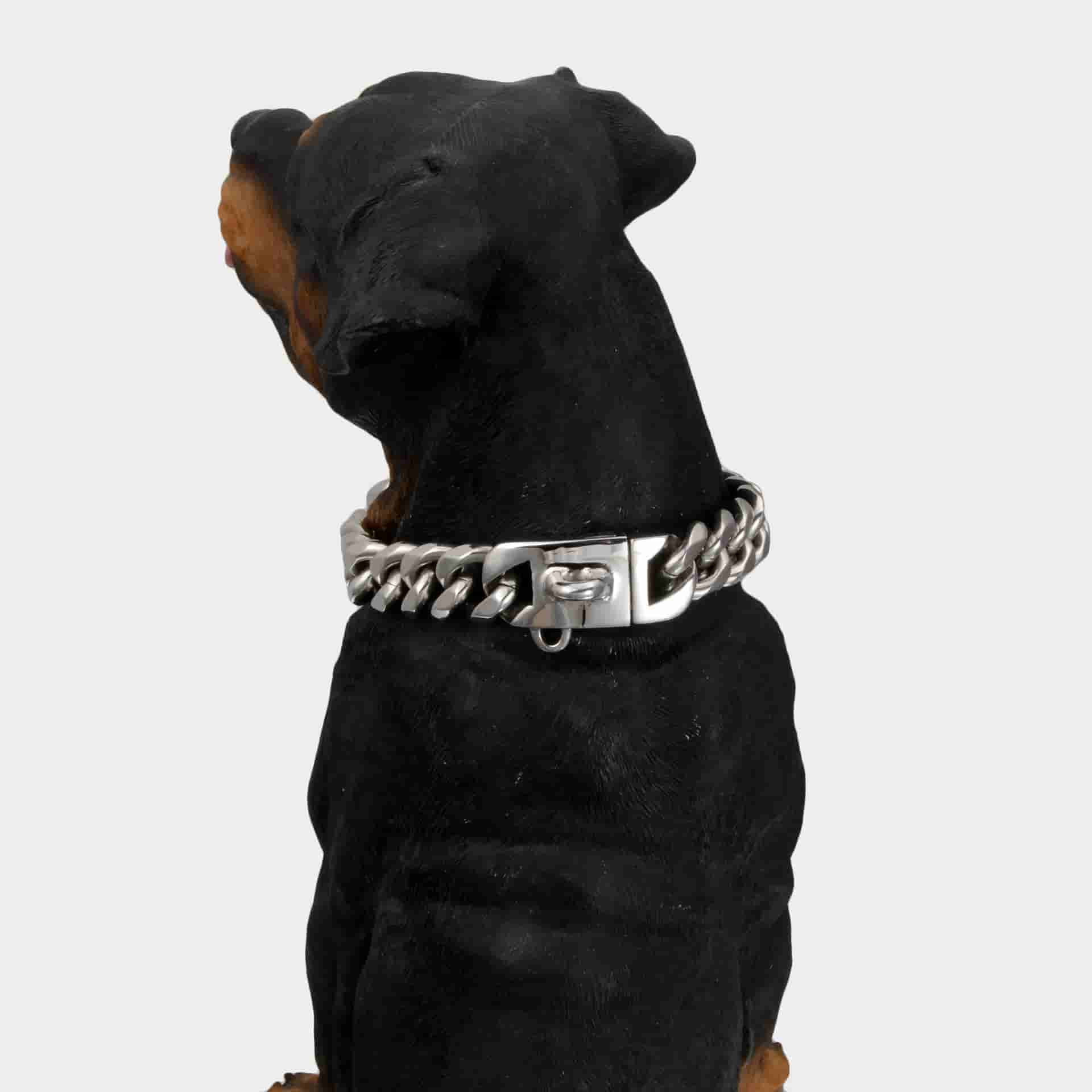 19mm Metal Collar Cuban Chain Dog Collar