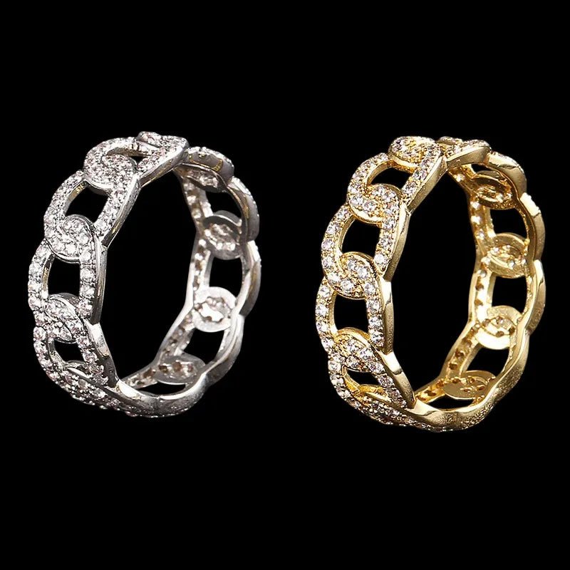 18K Gold Plated Cuban Ring - TONGSHOP / /