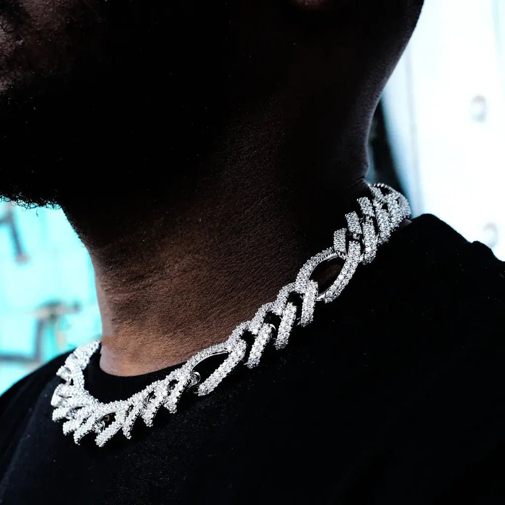 19mm Iced Figaro Chain