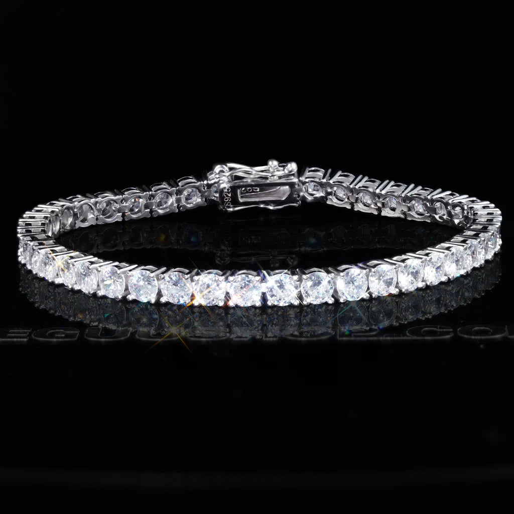 Official Limited 18K Gold-Plated 925 Sterling Silver AAA CZ Bracelet