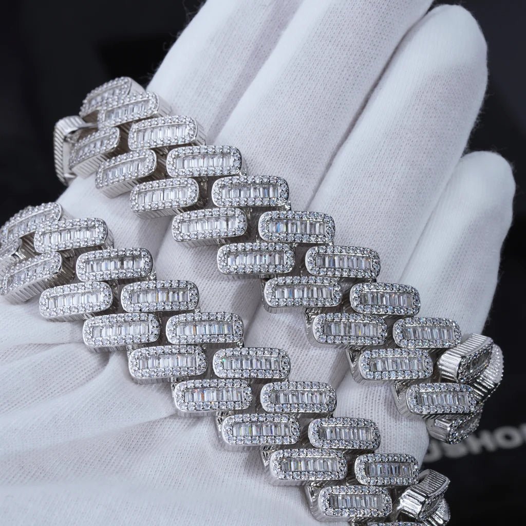 20MM Baguette Prong Link Bracelet - TONGSHOP / BestValue / filter - type - bracelet - bestseller