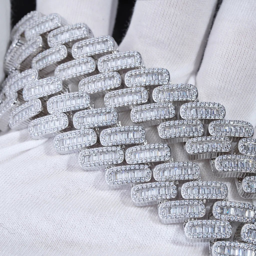 20MM Baguette Prong Link Bracelet - TONGSHOP / BestValue / filter - type - bracelet - bestseller