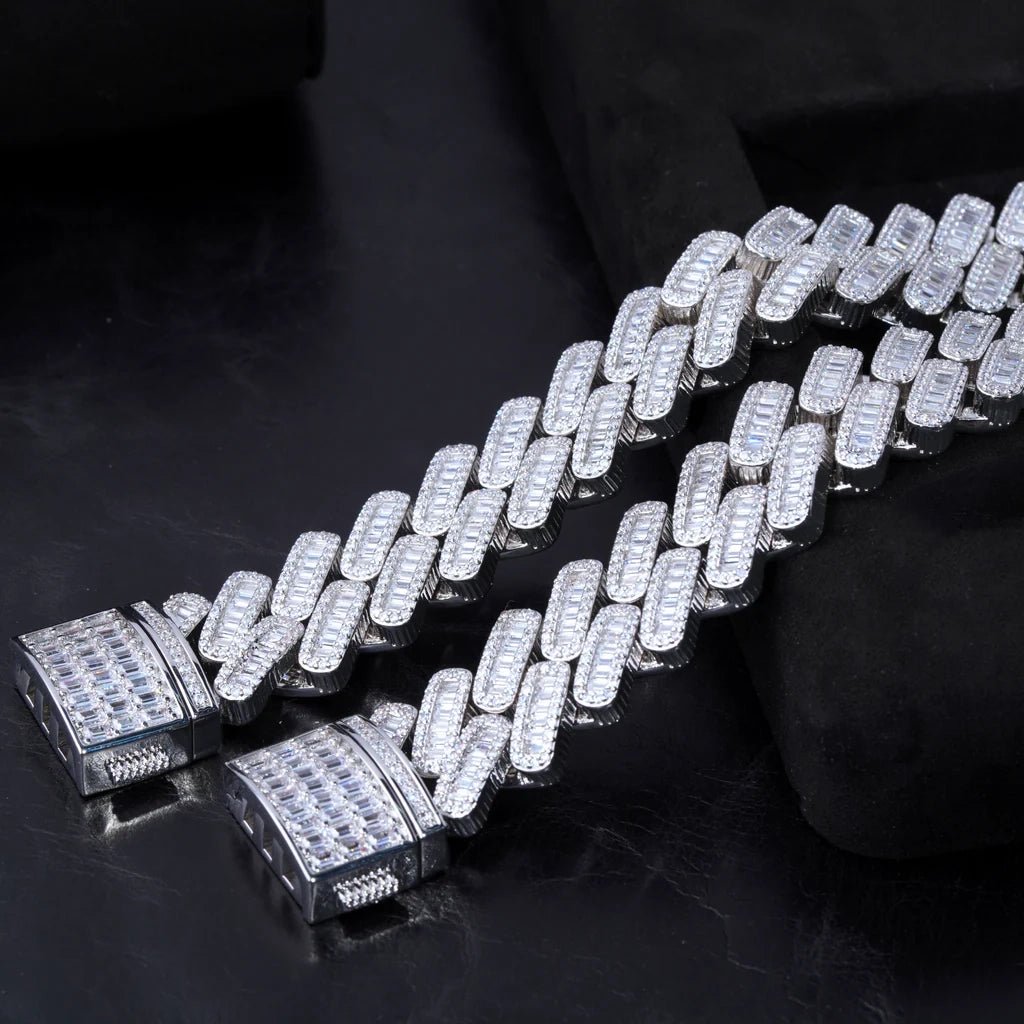 20MM Baguette Prong Link Bracelet - TONGSHOP / BestValue / filter - type - bracelet - bestseller