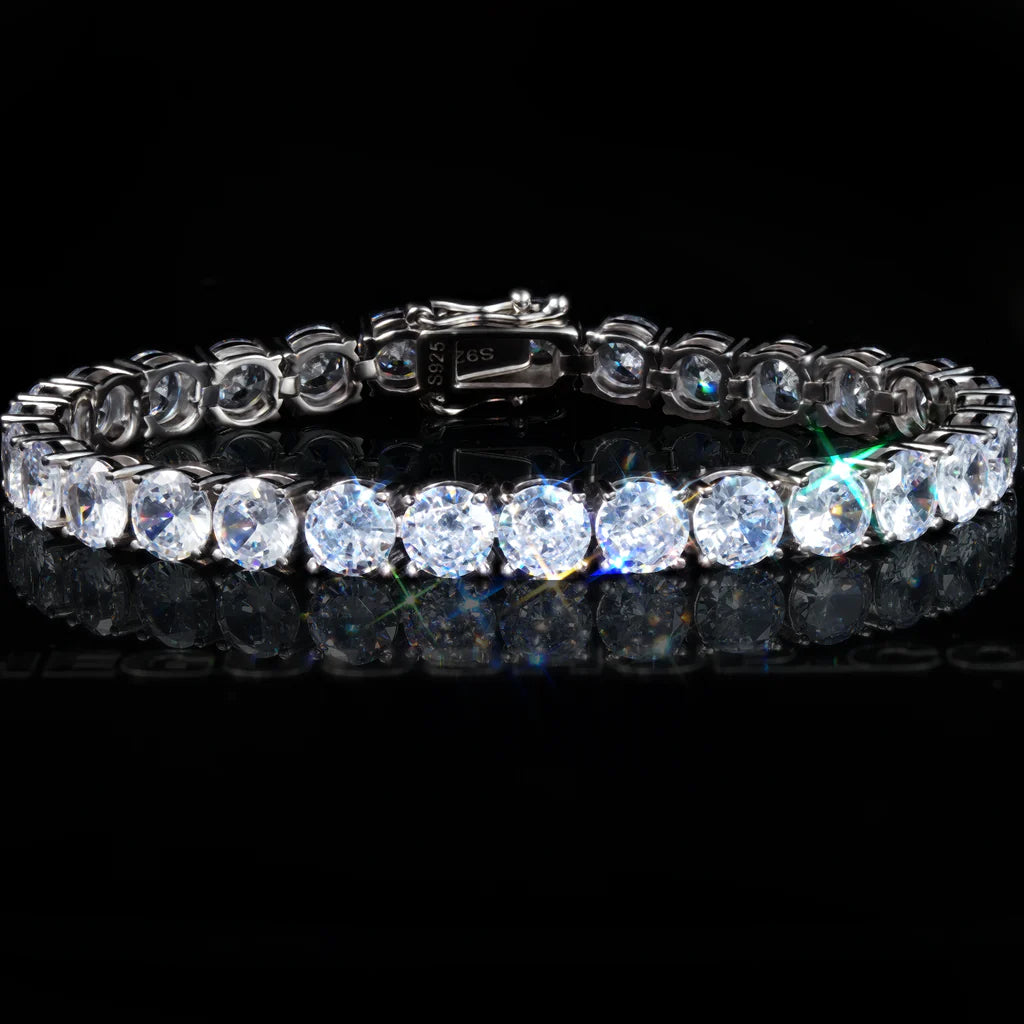 925 Sterling Silver AAA CZ 6mm Tennis Bracelet