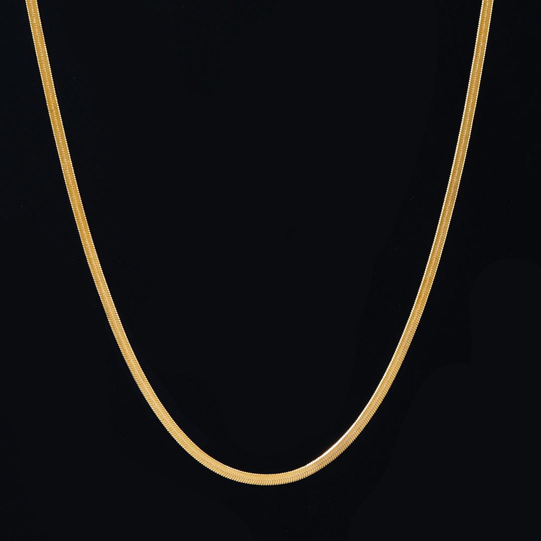 2mm Herringbone Chain in Gold - TONGSHOP