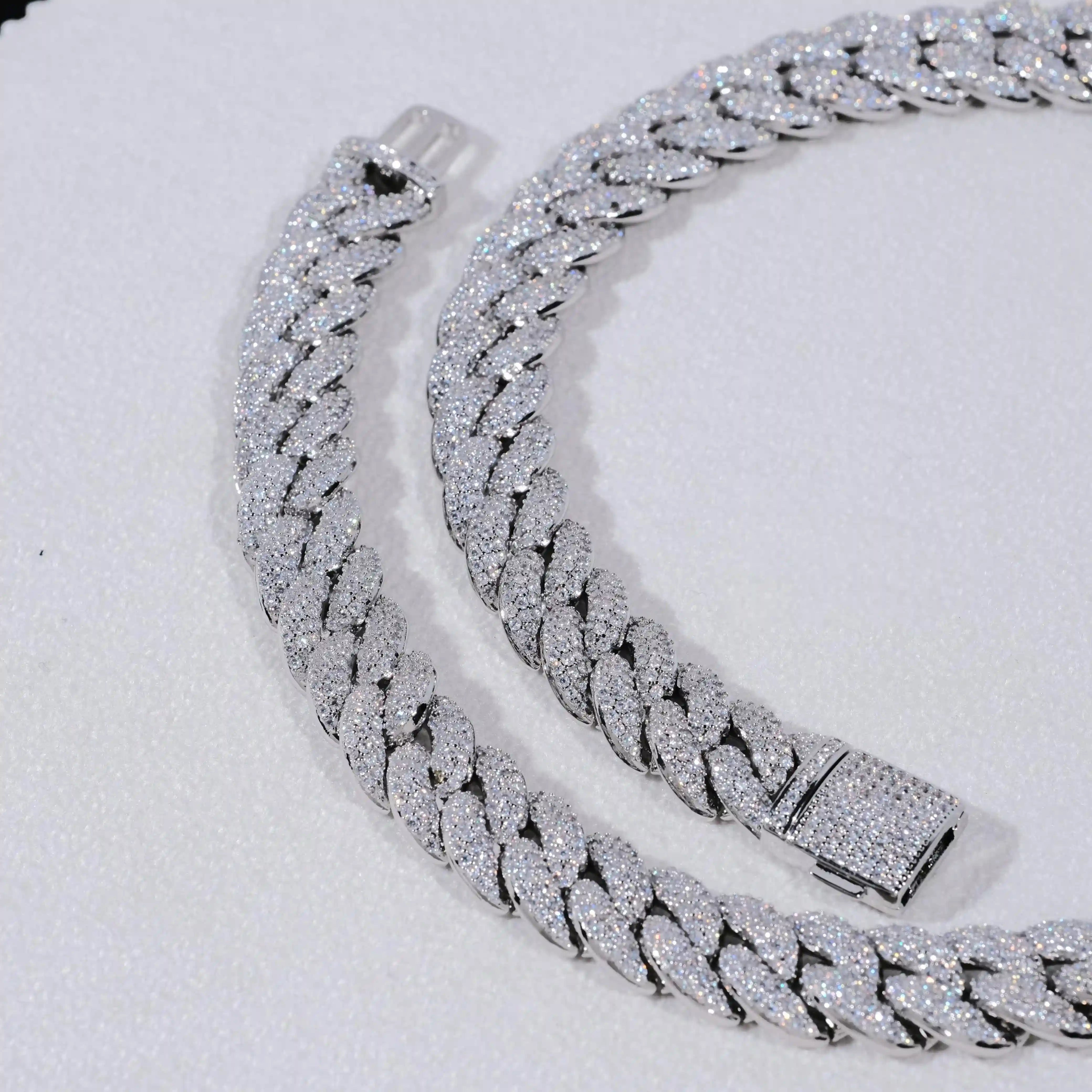 3 - Row Bubble Iced Cuban Chain - 14mm - TONGSHOP