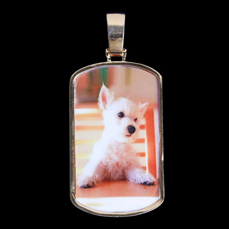 3D Custom Photo Broken Heart Dog Tags - TONGSHOP / Length:16 / Length:18