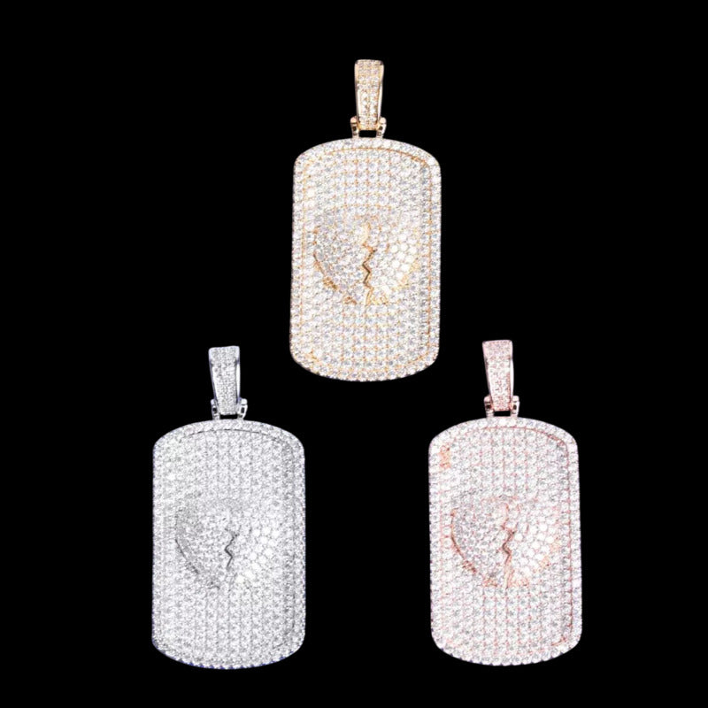 3D Custom Photo Broken Heart Dog Tags