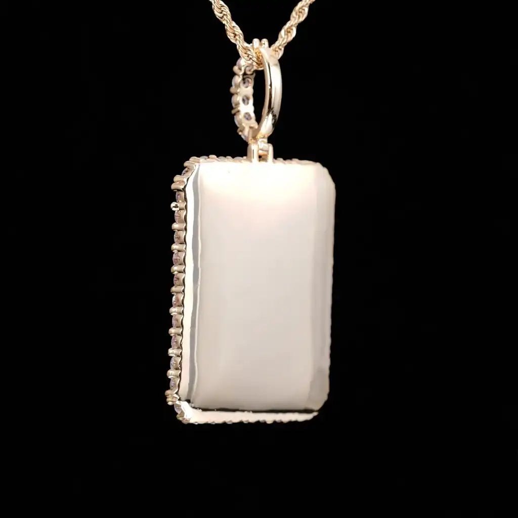 3D Custom Picture Rectangular Ice Pendant With Engraving - TONGSHOP / /