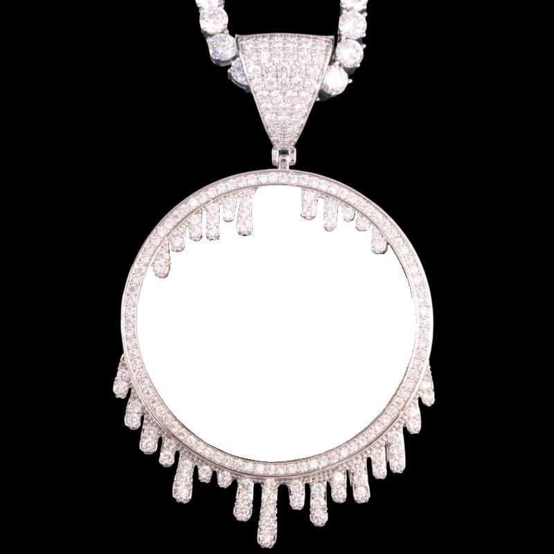 3D Custom Round Water Drop Pendant - 65mm - TONGSHOP / Length:16 / Length:18