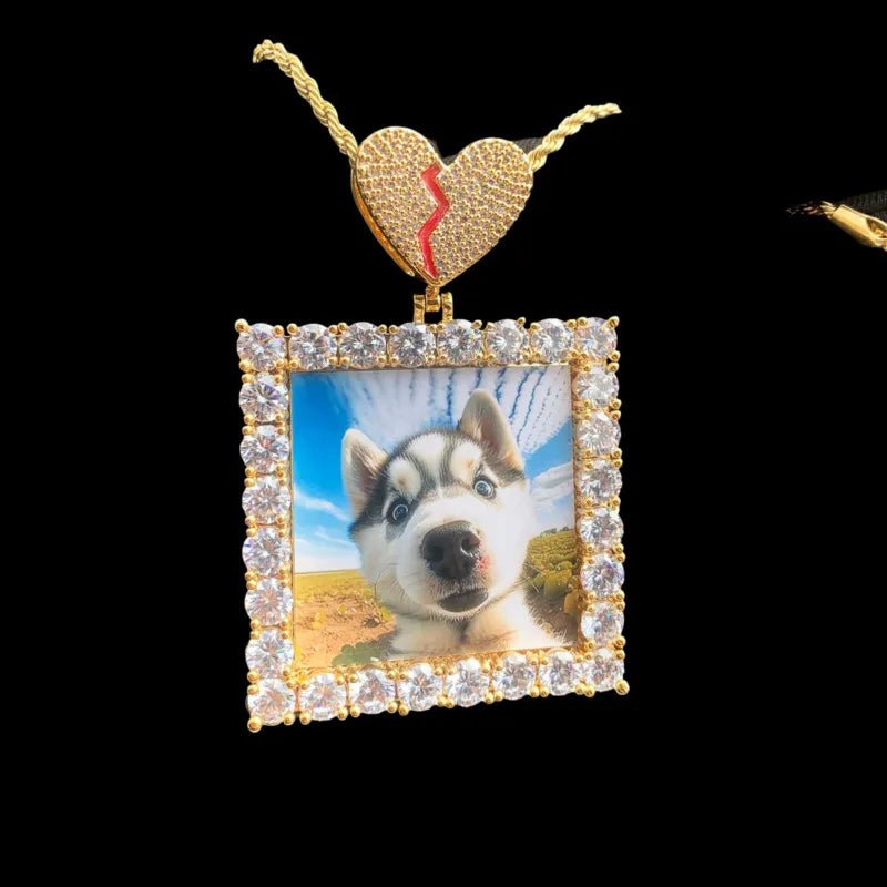 3D Custom Square Pendant - 55mm - TONGSHOP / Length:16 / Length:18