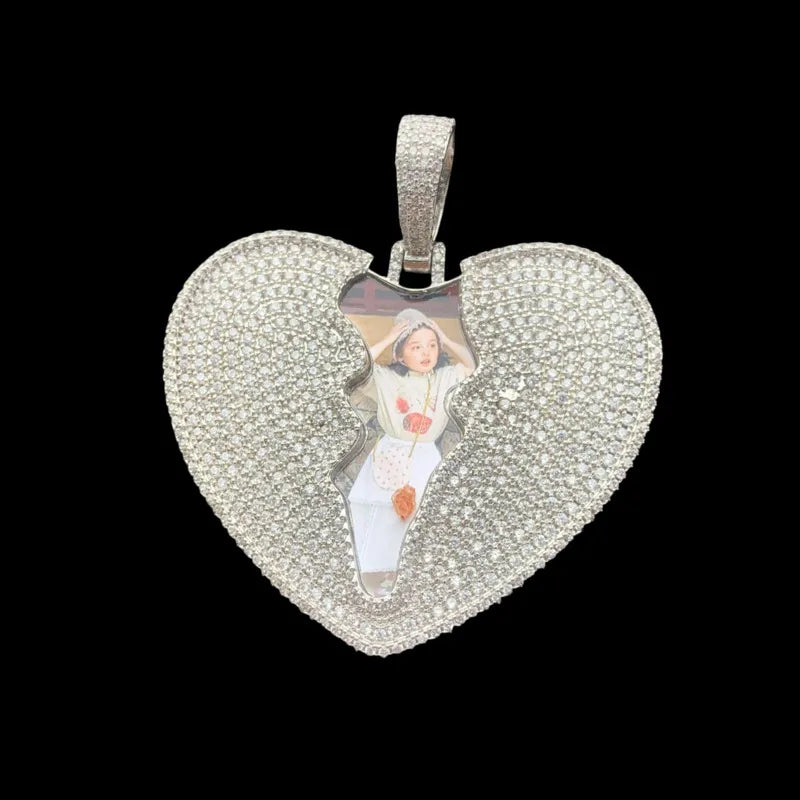 3D Customized Cracked Love Pendant - 55mm