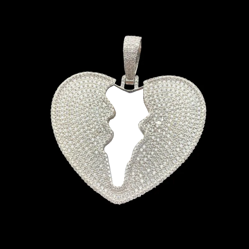 3D Customized Cracked Love Pendant - 55mm