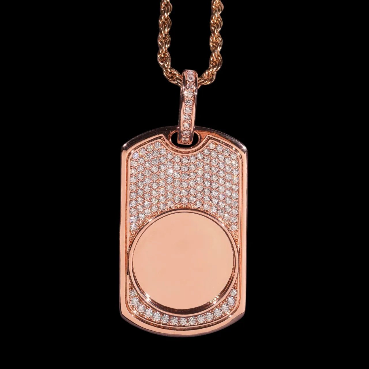 3D Customized Photo Dog Tag Pendant - 30mm - TONGSHOP / Length:16 / Length:18