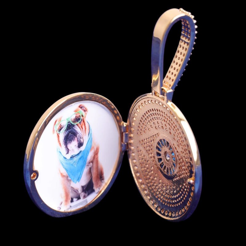 3D Customized Photo Flip God's Eye Round Pendant - 40mm - TONGSHOP / Length:16 / Length:18