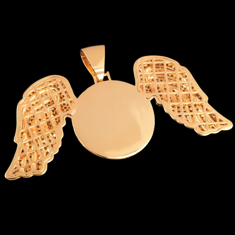 3D Customized Photo Ice Wings Pendant - 90mm