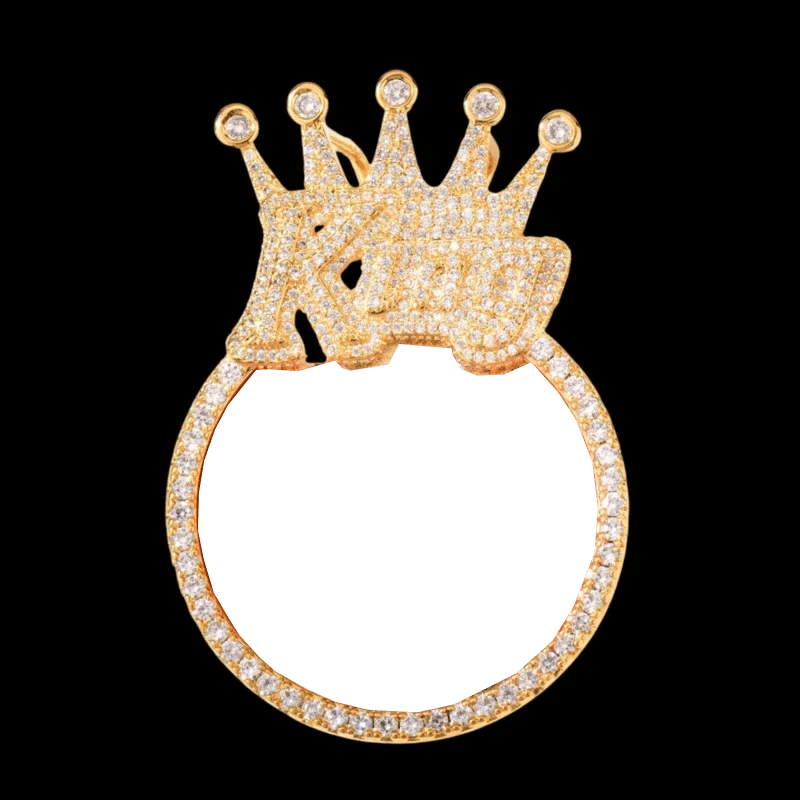 3D Customized Photo King Pendant - 45mm - TONGSHOP / Length:16 / Length:18