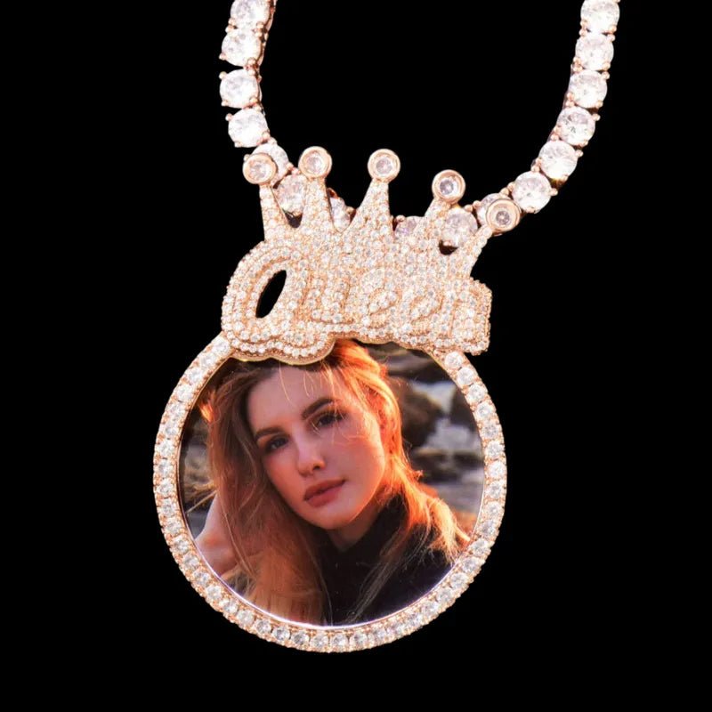3D Customized Photo King Pendant - 45mm - TONGSHOP / Length:16 / Length:18