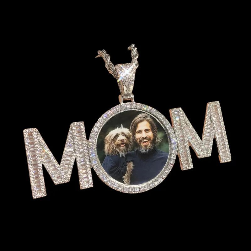 3D Customized Photo Letter Round Pendant - 80mm - TONGSHOP / Length:16 / Length:18