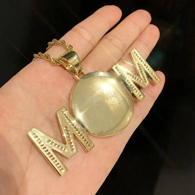 3D Customized Photo Letter Round Pendant - 80mm - TONGSHOP / Length:16 / Length:18