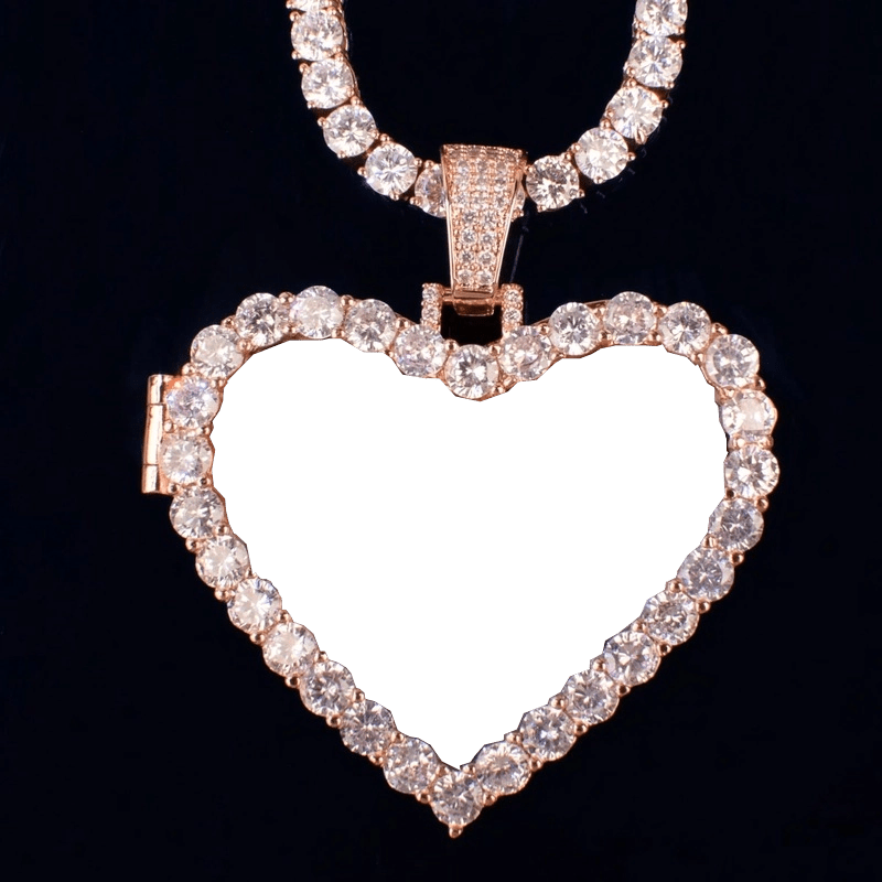 3D Customized Photo Love Flip Pendant - 45mm - TONGSHOP / Length:16 / Length:18