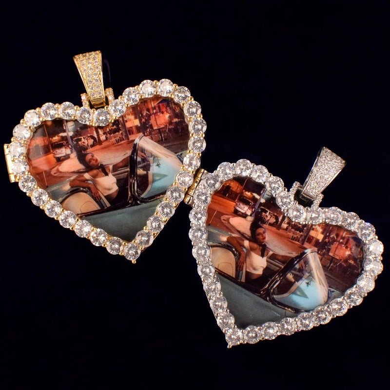 3D Customized Photo Love Flip Pendant - 45mm - TONGSHOP / Length:16 / Length:18