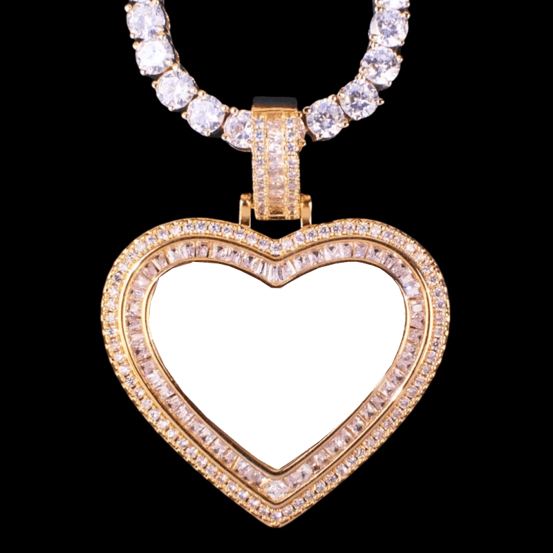 3D Customized Photo Love Pendant - 38mm - TONGSHOP / Length:16 / Length:18