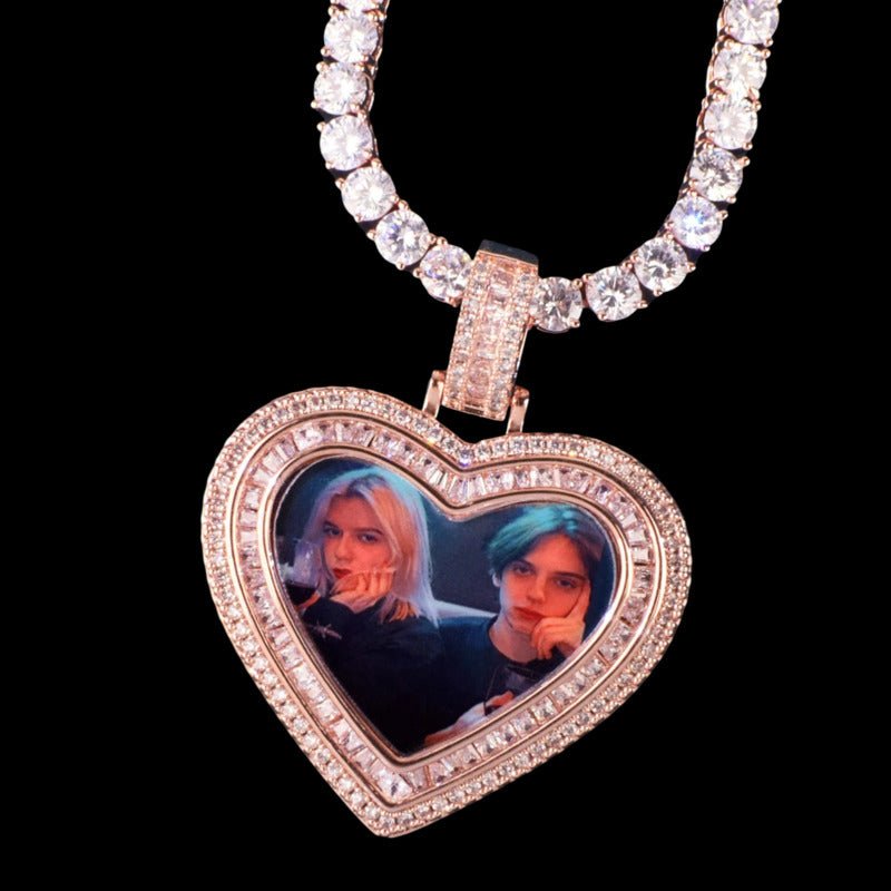 3D Customized Photo Love Pendant - 38mm - TONGSHOP / Length:16 / Length:18