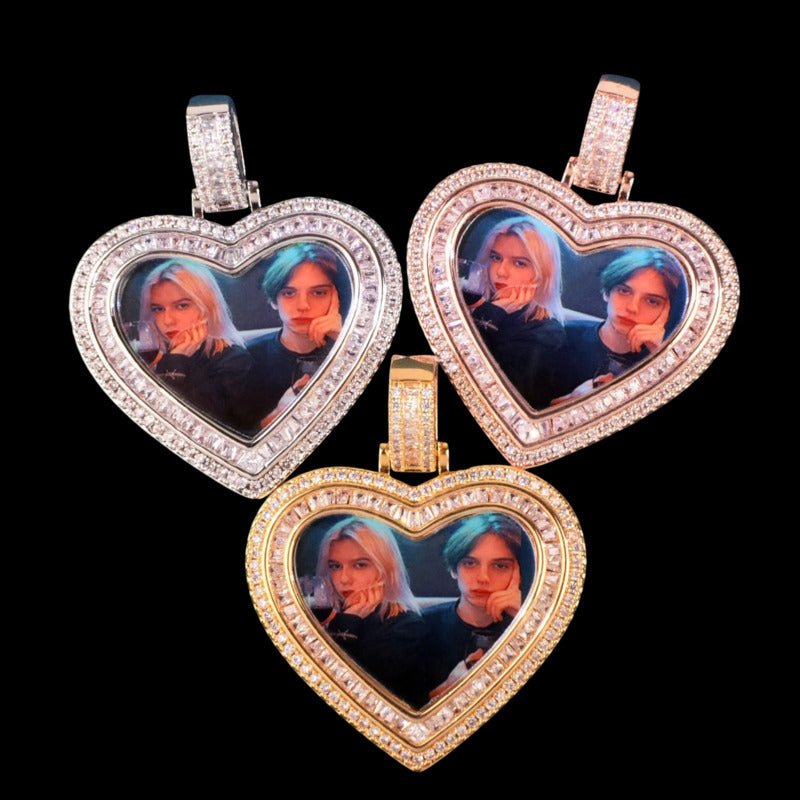 3D Customized Photo Love Pendant - 38mm - TONGSHOP / Length:16 / Length:18