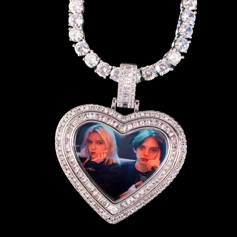 3D Customized Photo Love Pendant - 38mm - TONGSHOP / Length:16 / Length:18