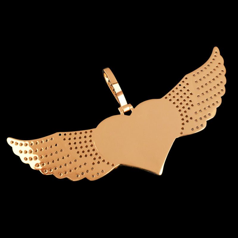3D Customized Photo Love Wings Pendant - 82mm - TONGSHOP / Length:16 / Length:18