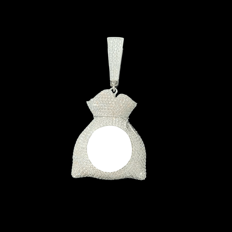 3D Customized Photo Money Bag Pendant - 42mm - TONGSHOP / Length:16 / Length:18