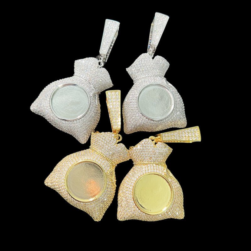 3D Customized Photo Money Bag Pendant - 42mm - TONGSHOP / Length:16 / Length:18