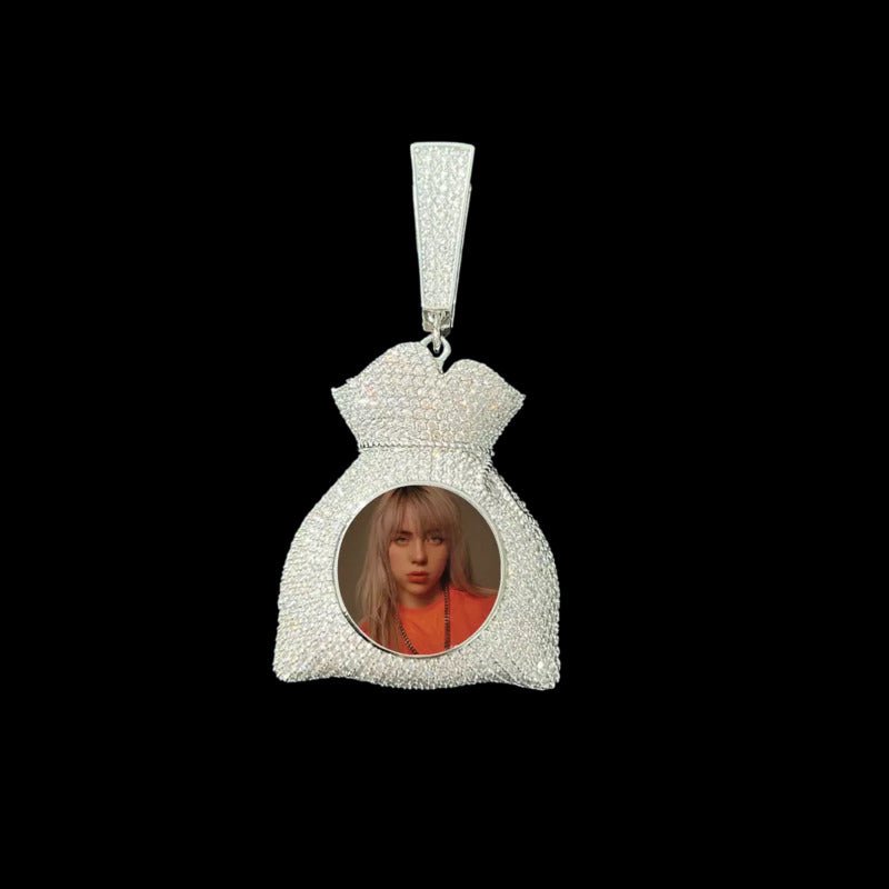 3D Customized Photo Money Bag Pendant - 42mm - TONGSHOP / Length:16 / Length:18