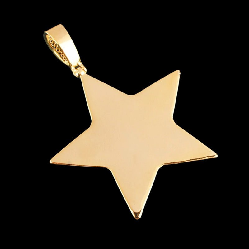 3D Customized Photo Pentagram Pendant - 50mm - TONGSHOP / Length:16 / Length:18