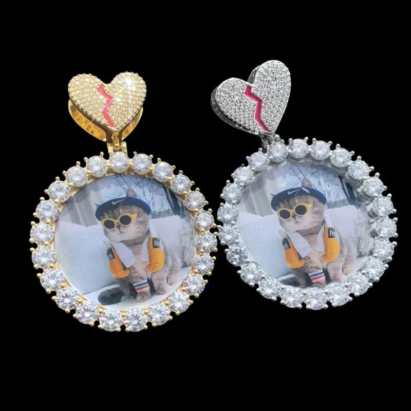 3D Customized Photo Round Pendant - 50mm - TONGSHOP / Length:16 / Length:18