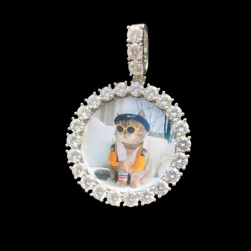 3D Customized Photo Round Pendant - 50mm - TONGSHOP / Length:16 / Length:18