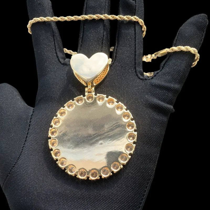 3D Customized Photo Round Pendant - 50mm - TONGSHOP / Length:16 / Length:18