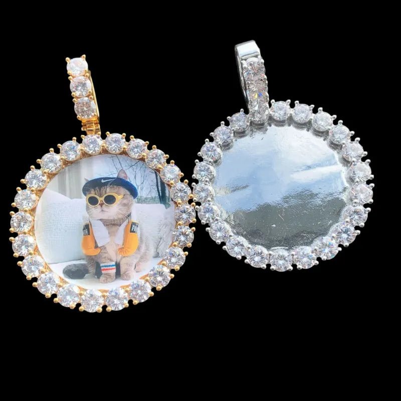 3D Customized Photo Round Pendant - 50mm - TONGSHOP / Length:16 / Length:18