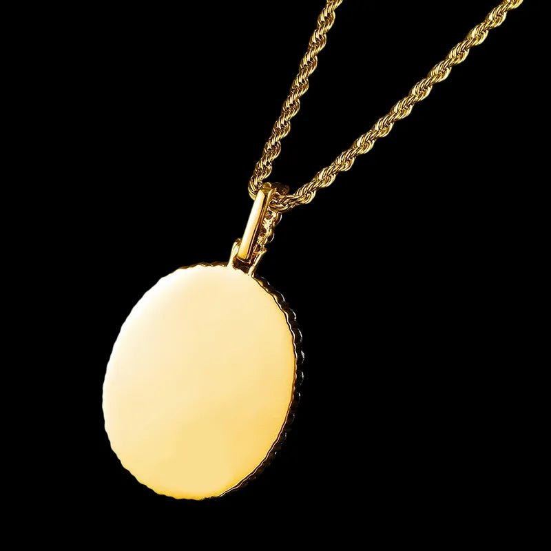 3D New Custom Photo Oval Pendant - 32mm - TONGSHOP / Length:16 / Length:18